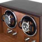 WATCH WINDERS Friedrich|23 Bond For 2 Watches With LED 29482-3 Brown Leatherette